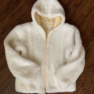 White Fur Girls Coat